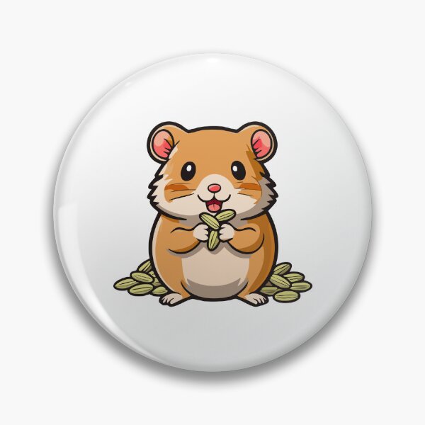 Item preview, Cute Cartoon Hamster Eating Seeds designed and sold by IN Tales.