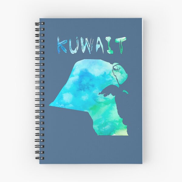 Item preview, Kuwait Map Watercolor Art - Vibrant Teal & Blue Silhouette designed and sold by mashmosh.