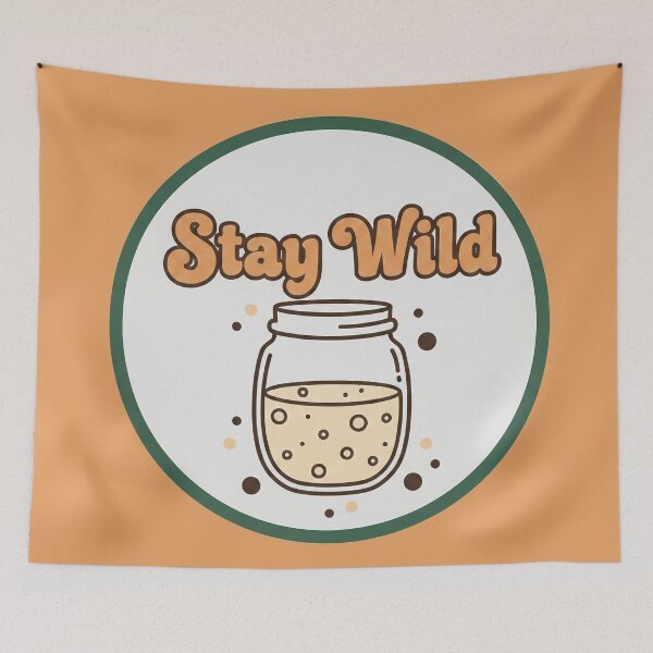 Item preview, Stay Wild Sourdough Starter Retro 70s Design designed and sold by AIEngine.