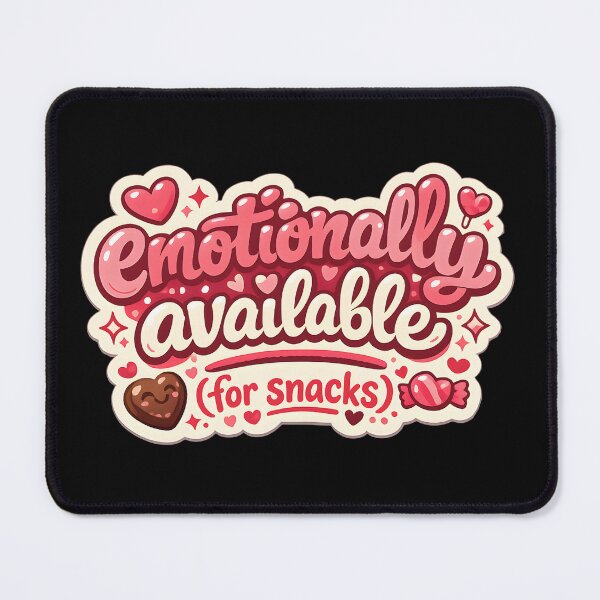 Item preview, Emotionally Available for Snacks Funny Love Sticker designed and sold by FestivityFinds.