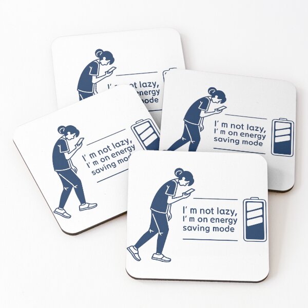 Item preview, Energy Saving Mode Low Battery Humor Design designed and sold by Jirada.