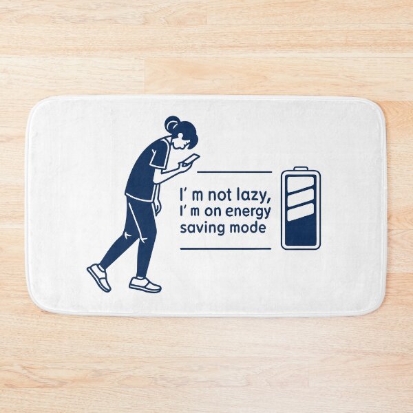 Item preview, Energy Saving Mode Low Battery Humor Design designed and sold by Jirada.