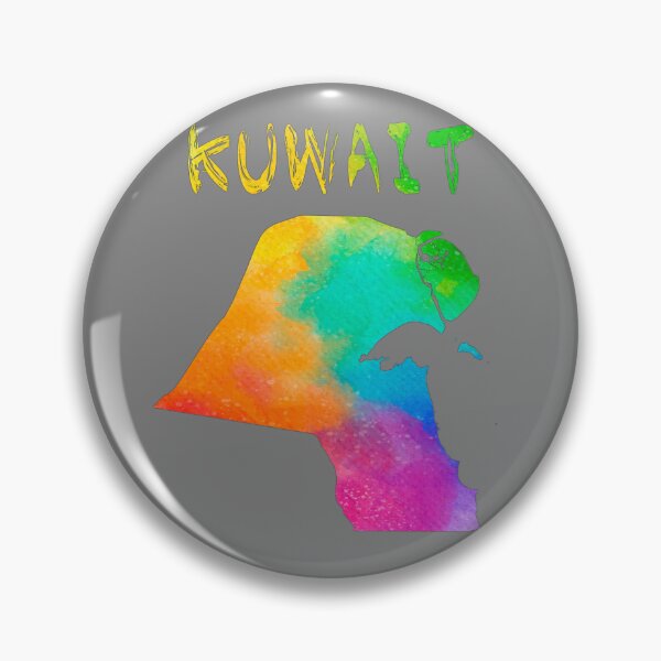 Item preview, Kuwait Watercolor Map Art,: Vibrant Rainbow Silhouette designed and sold by mashmosh.