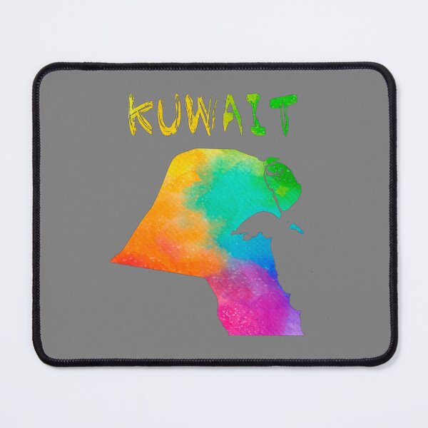 Item preview, Kuwait Watercolor Map Art,: Vibrant Rainbow Silhouette designed and sold by mashmosh.