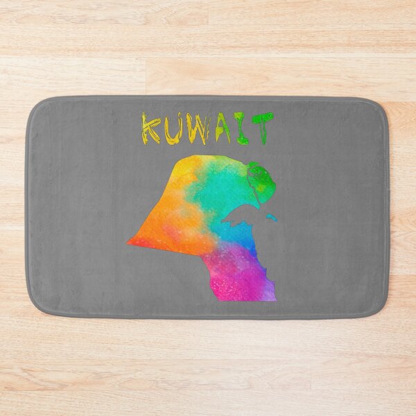 Item preview, Kuwait Watercolor Map Art,: Vibrant Rainbow Silhouette designed and sold by mashmosh.