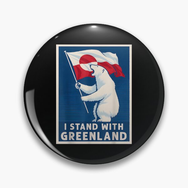 Item preview, I Stand with Greenland Flag Bear designed and sold by PatternGallery.