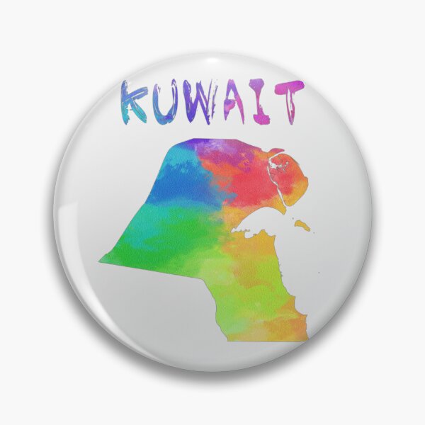 Item preview, Kuwait Map Watercolor Artistic Colorful Silhouette designed and sold by mashmosh.