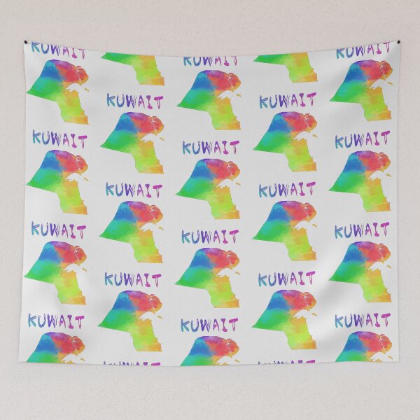 Item preview, Kuwait Map Watercolor Artistic Colorful Silhouette designed and sold by mashmosh.