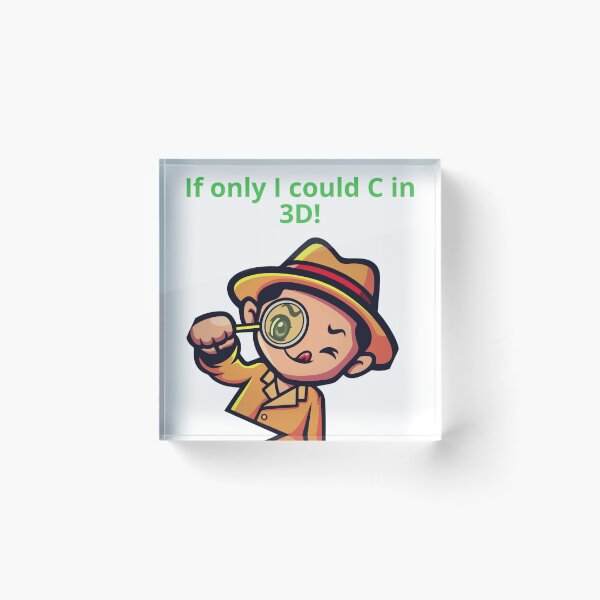 Item preview, Science Humor, C in 3D designed and sold by PiperParrot.