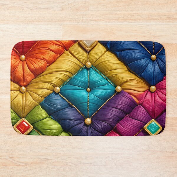 Item preview, Rainbow Velvet Tufted Pattern designed and sold by Kaleidoscope Print.