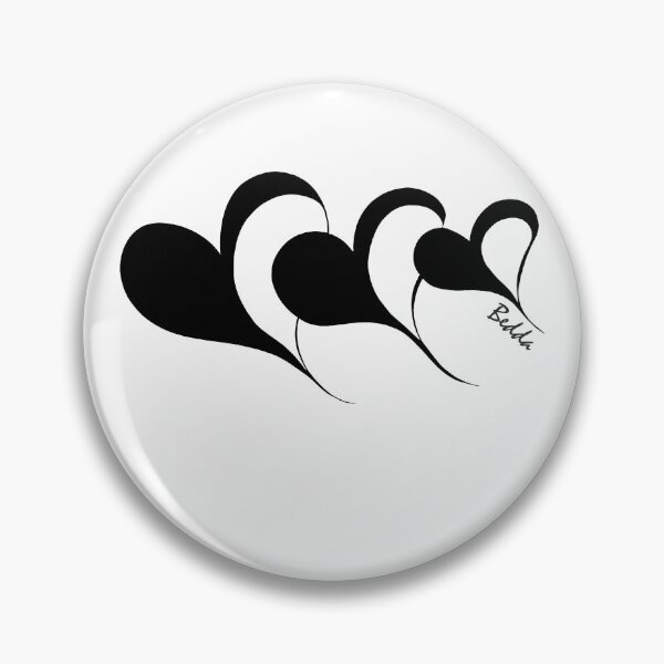 Aperçu de l'œuvre Collection Love Heart 10 - Noir sur blanc créée et vendue par EthaArch.