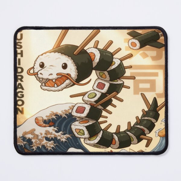 Item preview, Sushi Dragon Illustration | Cute Japanese Food Fantasy Art | Kawaii Sushi Creature Design designed and sold by AbstractAuraArt.