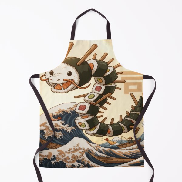 Item preview, Sushi Dragon Illustration | Cute Japanese Food Fantasy Art | Kawaii Sushi Creature Design designed and sold by AbstractAuraArt.