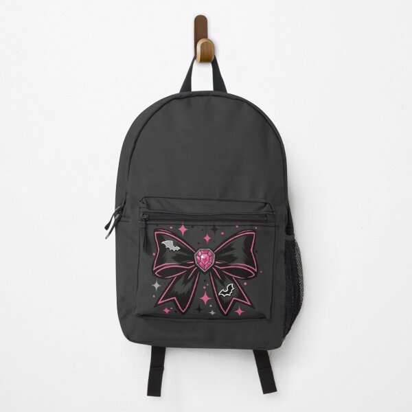 Item preview, Gothic Black Bow with Pink Gem & Bats designed and sold by CowlyCryptik.