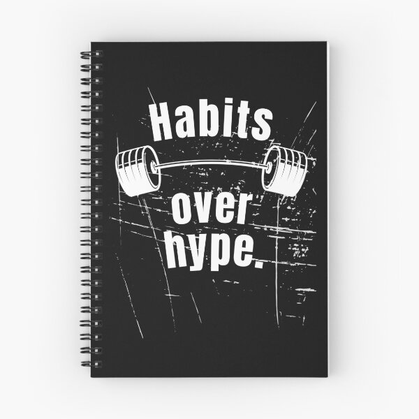 Item preview, Habits over hype. Gym Fitness Motivation Quote designed and sold by TeeArtWorld.