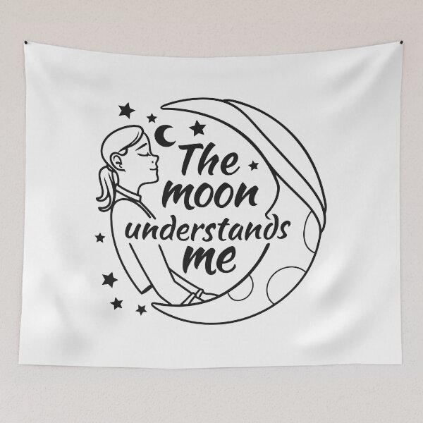 Item preview, The Moon Understands Me Dreamy Celestial Art designed and sold by Jirada.