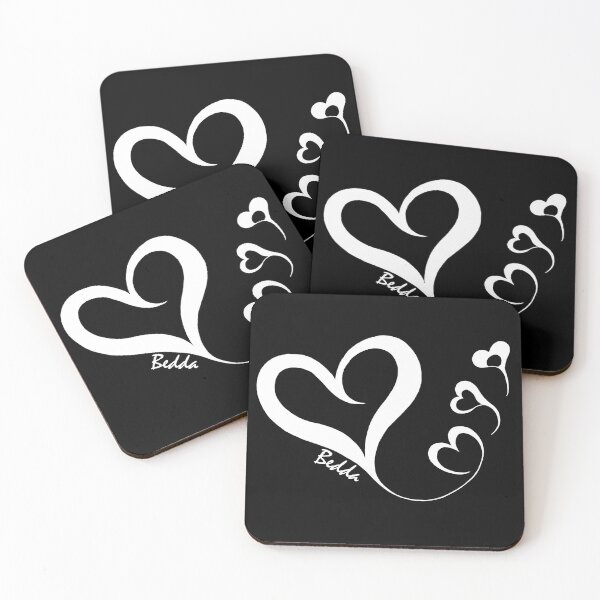 Item preview, Love Heart Collection 9 - White on Black designed and sold by EthaArch.