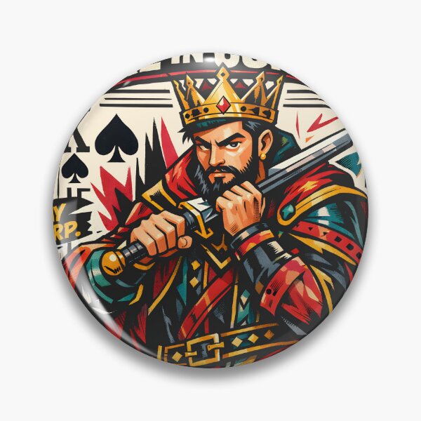 Item preview, King of Spades Mental Discipline Playing Card Art - Less in Hand More in Control Minimalist Power Quote - Stoic King Crown and Sword Streetwear Graphic by Vivaan Studio designed and sold by Vivaan Studio.