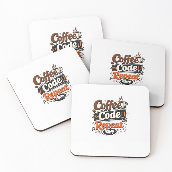 Item preview, Coffee Code Repeat - Vida divertida de programador y desarrollador designed and sold by MindfulSips.