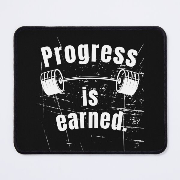 Item preview, Progress is earned. Gym Fitness Motivation Quote designed and sold by TeeArtWorld.