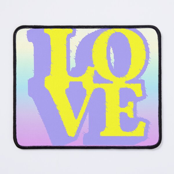 Item preview, LOVE in Large Letters with Pinkish Blue Background – Romantic and Soft Design designed and sold by AstronautMerch.
