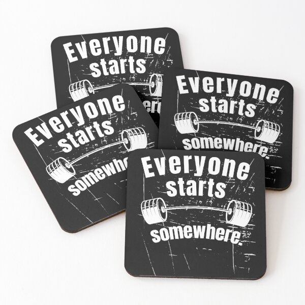 Item preview, Everyone starts somewhere. Gym Fitness Motivation Quote designed and sold by TeeArtWorld.