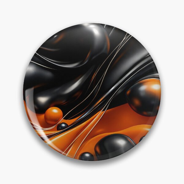 Item preview, Molten Onyx & Tangerine Flow designed and sold by Kaleidoscope Print.