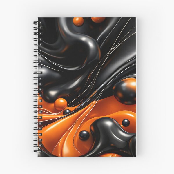 Item preview, Molten Onyx & Tangerine Flow designed and sold by Kaleidoscope Print.
