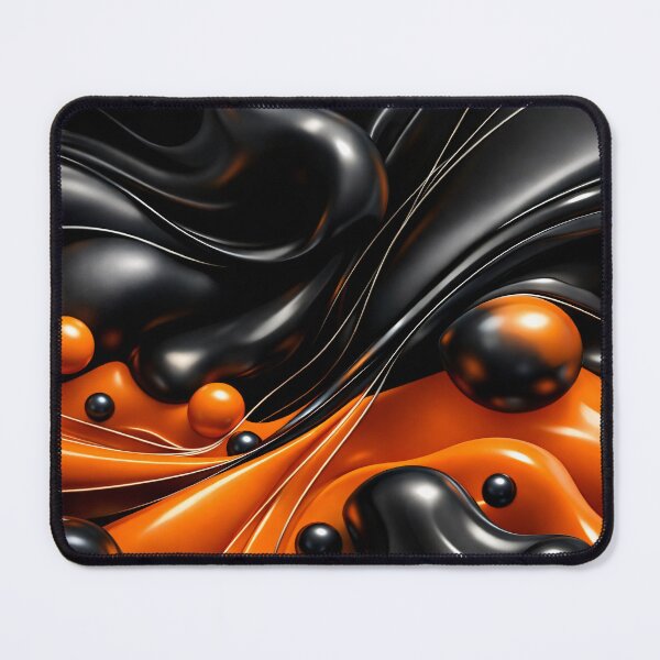 Item preview, Molten Onyx & Tangerine Flow designed and sold by Kaleidoscope Print.