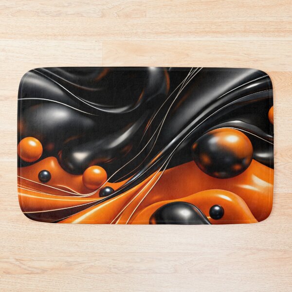 Item preview, Molten Onyx & Tangerine Flow designed and sold by Kaleidoscope Print.