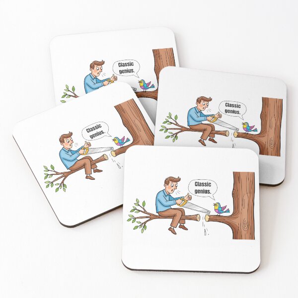 Item preview, Classic Genius Funny Cartoon Irony Illustration designed and sold by JustFunnyStuff.