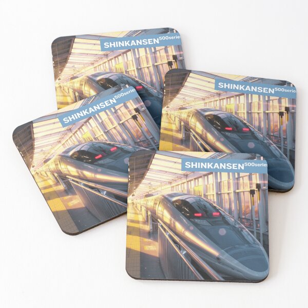 Item preview, Shinkansen 500 Series at Sunset – Japanese Bullet Train Art designed and sold by JapanPopArt.