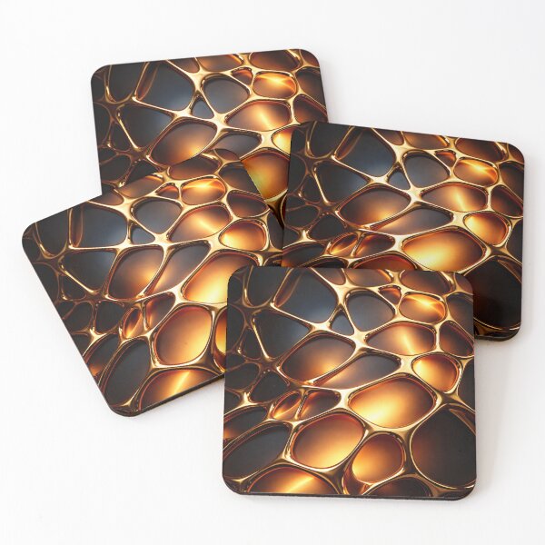 Item preview, Amber Glow Gold Lattice designed and sold by Kaleidoscope Print.