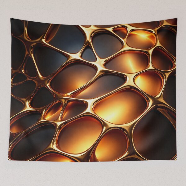 Item preview, Amber Glow Gold Lattice designed and sold by Kaleidoscope Print.