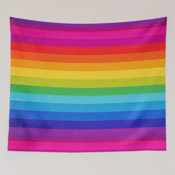 Item preview, Vibrant Rainbow Neon Horizontal Stripes Pattern – Bold AI Generated Retro Gradient designed and sold by Cleora Art .