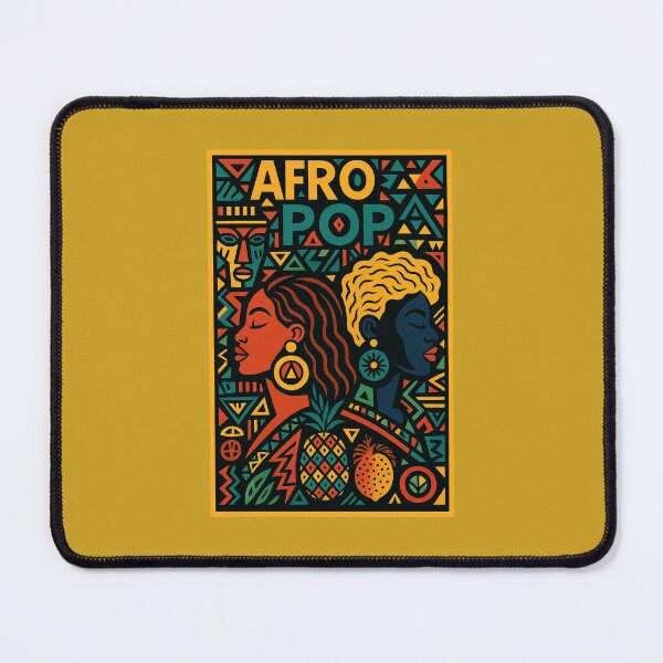 Item preview, Afro Pop - Geometric Art with Female Profiles and African Patterns designed and sold by ARTGENERATESART.