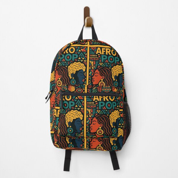 Item preview, Afro Pop - Geometric Art with Female Profiles and African Patterns designed and sold by ARTGENERATESART.