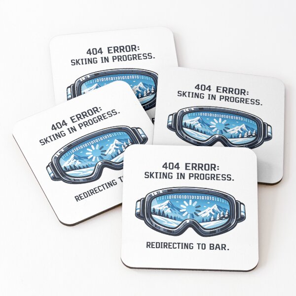 Item preview, 404 Error Skiing in Progress Apres Ski Tech Humor designed and sold by avinigav.