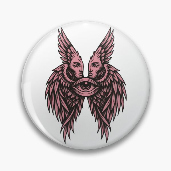 Item preview, Biblically Accurate Angel – Occult Tattoo Style Religious Art designed and sold by The Sweet Bee.