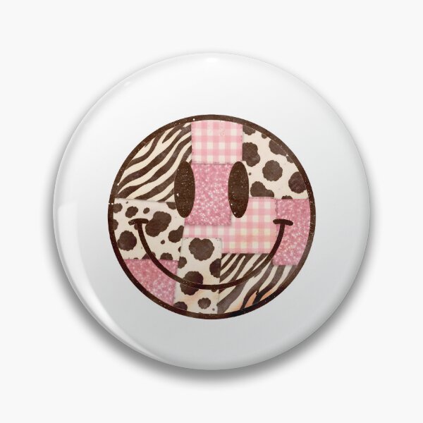 Item preview, Pink Patchwork Smiley Face designed and sold by Eliasmcclain.