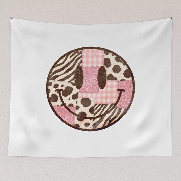 Item preview, Pink Patchwork Smiley Face designed and sold by Eliasmcclain.
