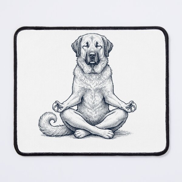 Item preview, Vintage Anatolian Shepherd Dog Yoga Lotus Meditation Lover designed and sold by DoodleTortle.