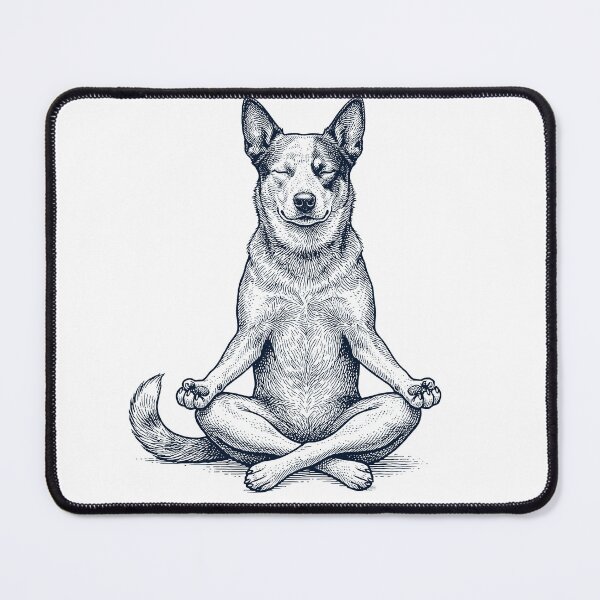 Item preview, Vintage Australian Cattle Dog Yoga Lotus Meditation Lover designed and sold by DoodleTortle.