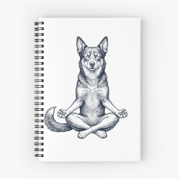 Item preview, Vintage Australian Kelpie Yoga Lotus Meditation Dog Lover designed and sold by DoodleTortle.