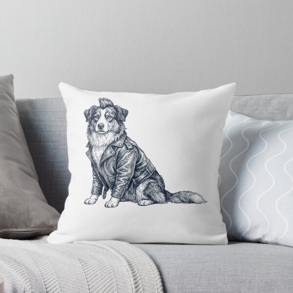 Item preview, Vintage Australian Shepherd Punk Mowhawk Dog Mom Dad designed and sold by DoodleTortle.