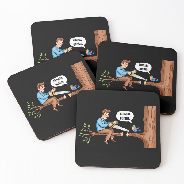 Item preview, Classic Genius Funny Cartoon Irony Illustration designed and sold by JustFunnyStuff.