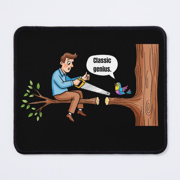 Item preview, Classic Genius Funny Cartoon Irony Illustration designed and sold by JustFunnyStuff.