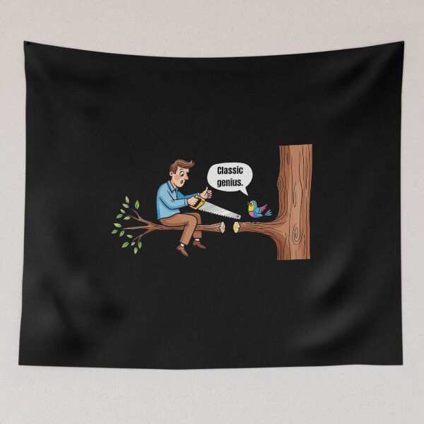 Item preview, Classic Genius Funny Cartoon Irony Illustration designed and sold by JustFunnyStuff.
