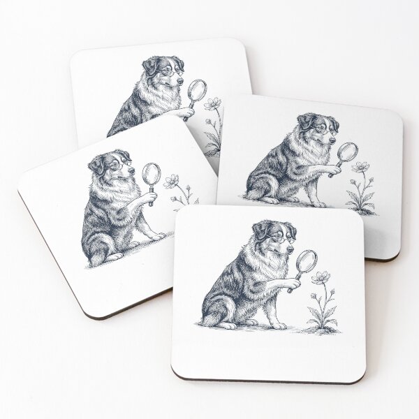 Item preview, Vintage Australian Shepherd Botanist Flower Dog Mom Dad designed and sold by DoodleTortle.