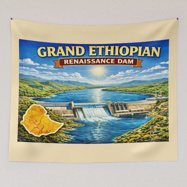 Item preview, Grand Ethiopian Renaissance Dam - Blue Nile, Ethiopia designed and sold by Myra365Art.